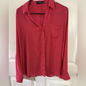 The Limited medium, Red blouse with white dots